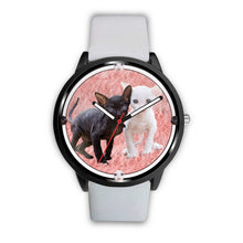 Load image into Gallery viewer, Cornish Rex Cat On Pink Print Wrist Watch - Free Shipping