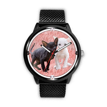 Load image into Gallery viewer, Cornish Rex Cat On Pink Print Wrist Watch - Free Shipping