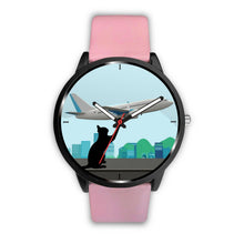 Load image into Gallery viewer, Catching Plane Cat Print Wrist Watch-Free Shipping