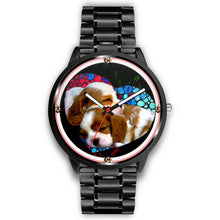 Load image into Gallery viewer, Caveliar King Charles On Heart Print Wrist Watch - Free Shipping