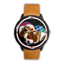 Load image into Gallery viewer, Caveliar King Charles On Heart Print Wrist Watch - Free Shipping