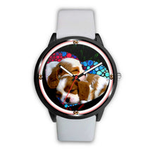 Load image into Gallery viewer, Caveliar King Charles On Heart Print Wrist Watch - Free Shipping