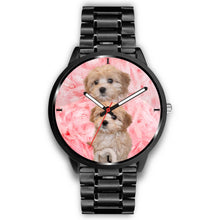 Load image into Gallery viewer, Cavapoo Dog On Pink Print Wrist Watch - Free Shipping
