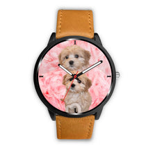 Load image into Gallery viewer, Cavapoo Dog On Pink Print Wrist Watch - Free Shipping