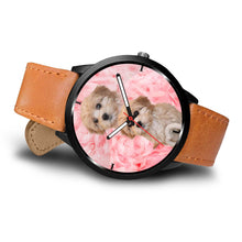 Load image into Gallery viewer, Cavapoo Dog On Pink Print Wrist Watch - Free Shipping