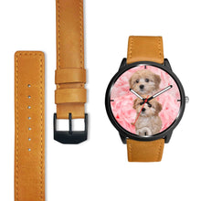 Load image into Gallery viewer, Cavapoo Dog On Pink Print Wrist Watch - Free Shipping