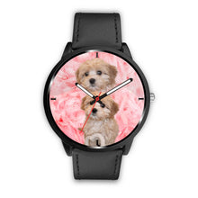 Load image into Gallery viewer, Cavapoo Dog On Pink Print Wrist Watch - Free Shipping