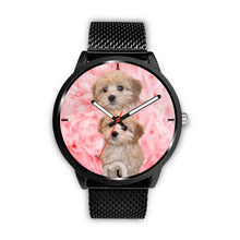 Load image into Gallery viewer, Cavapoo Dog On Pink Print Wrist Watch - Free Shipping