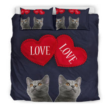 Load image into Gallery viewer, Chartreux Cat Love Print Bedding Sets-Free Shipping