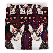 Load image into Gallery viewer, Cornish Rex Cat Love Print Bedding Set-Free Shipping