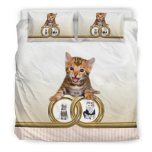 Load image into Gallery viewer, Cute Bengal Cat Print Bedding Set-Free Shipping