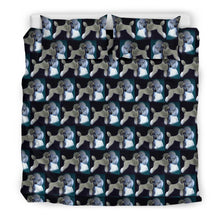 Load image into Gallery viewer, Cute Poodle Dog Print Black Bedding Set-Free Shipping