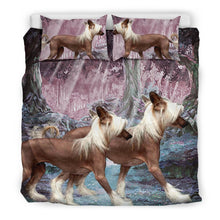 Load image into Gallery viewer, Chinese Crested Dog Art Print Bedding Set-Free Shipping