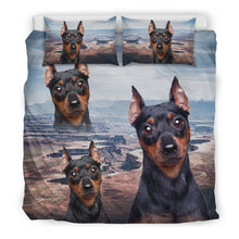 Load image into Gallery viewer, Cute Miniature Pinscher Print Bedding Set- Free Shipping