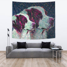 Load image into Gallery viewer, Brittany Dog Art Print Tapestry-Free Shipping