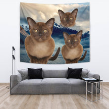 Load image into Gallery viewer, Burmese Cat Print Tapestry-Free Shipping