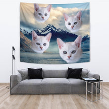 Load image into Gallery viewer, Burmilla Cat On Mountain Print Tapestry-Free Shipping