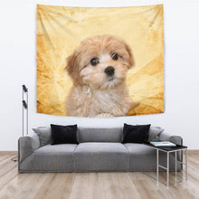 Load image into Gallery viewer, Cavapoo On Yellow Print Tapestry-Free Shipping