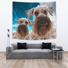 Load image into Gallery viewer, Cesky Terrier Sky Blue Print Tapestry-Free Shipping