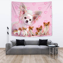 Load image into Gallery viewer, Chihuahua On Pink Print Tapestry-Free Shipping