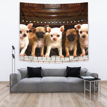 Load image into Gallery viewer, Chihuahua On Piano Print Tapestry-Free Shipping