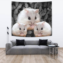 Load image into Gallery viewer, Chinese Hamster On Black Print Tapestry-Free Shipping