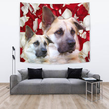 Load image into Gallery viewer, Chinook Dog On Red Print Tapestry-Free Shipping