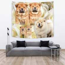 Load image into Gallery viewer, Chow Chow On Yellow Print Tapestry-Free Shipping