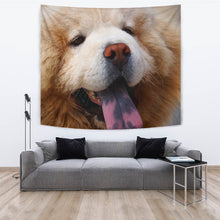 Load image into Gallery viewer, Chow Chow Dog Blue Tongue Print Tapestry-Free Shipping