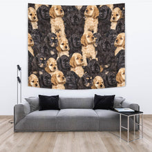 Load image into Gallery viewer, Cocker Spaniel In Lots Print Tapestry-Free Shipping