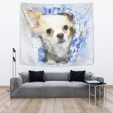 Load image into Gallery viewer, Chihuahua Dog Watercolor Art Print Tapestry-Free Shipping