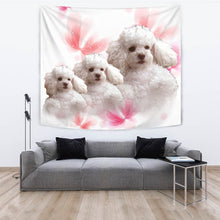 Load image into Gallery viewer, Cute Poodle On Soft Pink Print Tapestry-Free Shipping