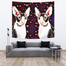Load image into Gallery viewer, Cornish Rex Cat Love Print Tapestry-Free Shipping