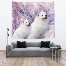 Load image into Gallery viewer, Cute American Eskimo Dog Print Tapestry-Free Shipping
