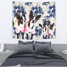 Load image into Gallery viewer, Boston Terrier On Floral Print Tapestry-Free Shipping