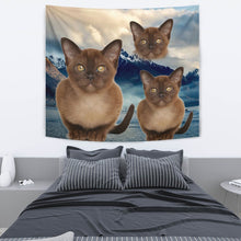 Load image into Gallery viewer, Burmese Cat Print Tapestry-Free Shipping