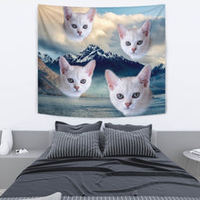 Load image into Gallery viewer, Burmilla Cat On Mountain Print Tapestry-Free Shipping