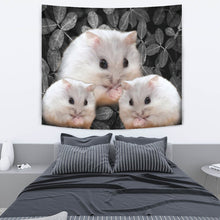 Load image into Gallery viewer, Chinese Hamster On Black Print Tapestry-Free Shipping