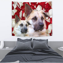 Load image into Gallery viewer, Chinook Dog On Red Print Tapestry-Free Shipping