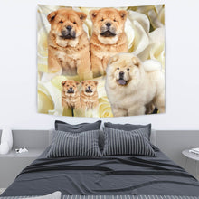Load image into Gallery viewer, Chow Chow On Yellow Print Tapestry-Free Shipping