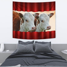 Load image into Gallery viewer, Cute Hereford cattle (cow) Print Tapestry-Free Shipping