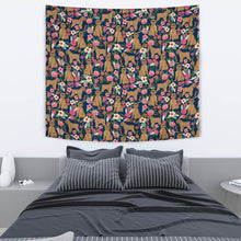 Load image into Gallery viewer, Brussels Griffon Dog Floral Print Tapestry-Free Shipping