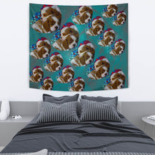 Load image into Gallery viewer, Cavalier King Charles Spaniel Dog On Heart Print Tapestry-Free Shipping