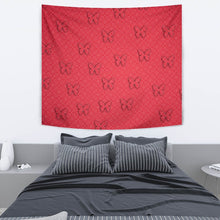 Load image into Gallery viewer, Butterfly Print On Red Tapestry-Free Shipping