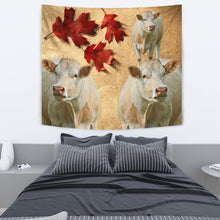 Load image into Gallery viewer, Charolais Cattle (Cow) Print Tapestry-Free Shipping