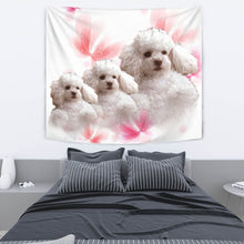 Load image into Gallery viewer, Cute Poodle On Soft Pink Print Tapestry-Free Shipping