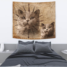 Load image into Gallery viewer, Cute British Shorthair Cat Print Tapestry-Free Shipping