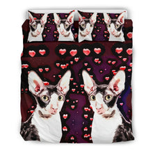 Load image into Gallery viewer, Cornish Rex Cat Love Print Bedding Set-Free Shipping
