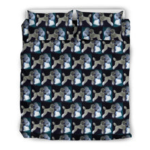 Load image into Gallery viewer, Cute Poodle Dog Print Black Bedding Set-Free Shipping