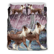 Load image into Gallery viewer, Chinese Crested Dog Art Print Bedding Set-Free Shipping